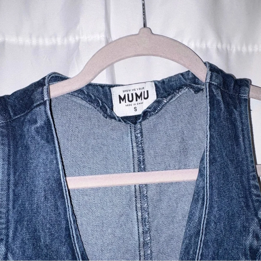 Show Me Your MuMu Blue Denim romper - Picture 2 of 6